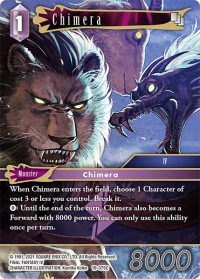 Chimera 19-075C From Nightmares Final Fantasy card