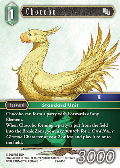 Chocobo 25-045C Tears of the Planet Final Fantasy card