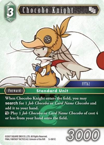 Chocobo Knight 5-061C Opus V Final Fantasy card