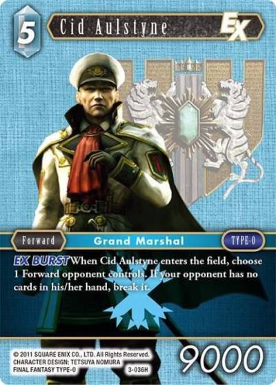 Cid Aulstyne EX 3-036H Opus III Final Fantasy card