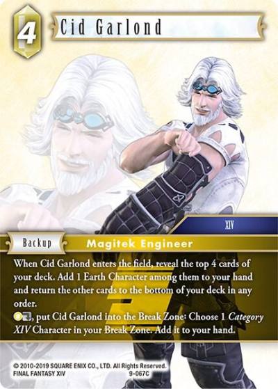 Cid Garlond 9-067C Opus IX Final Fantasy card