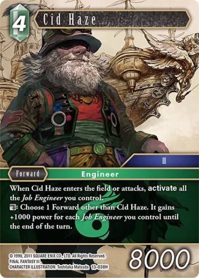 Cid Haze 13-038H Opus XIII: Crystal Radiance Final Fantasy card