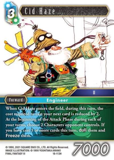 Cid Haze 18-113H Resurgence of Power Final Fantasy card