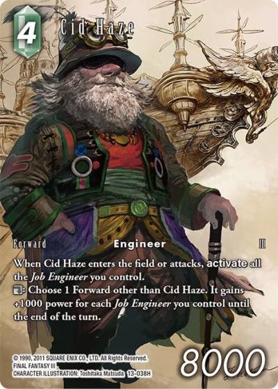 Cid Haze Full Art 13-038H Opus XIII: Crystal Radiance Final Fantasy card