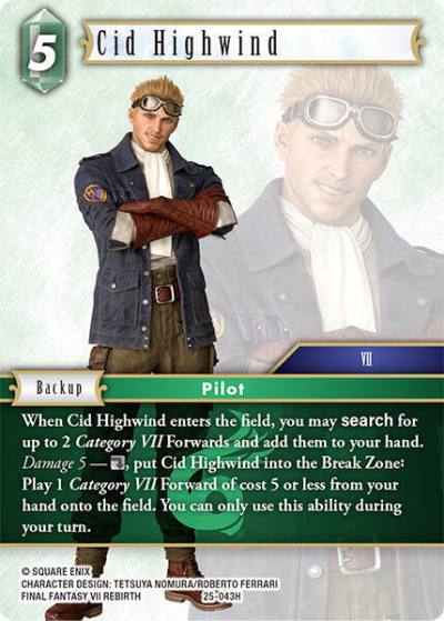 Cid Highwind 25-043H Tears of the Planet Final Fantasy card