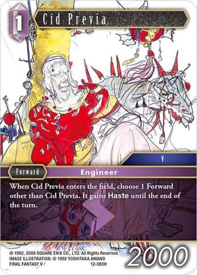 Cid Previa 12-080H Opus XII Final Fantasy card
