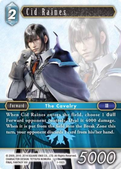 Cid Raines 1-192S Opus I Final Fantasy card