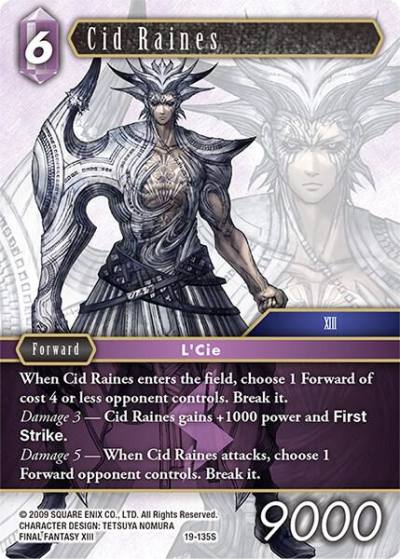 Cid Raines 19-135S From Nightmares Final Fantasy card