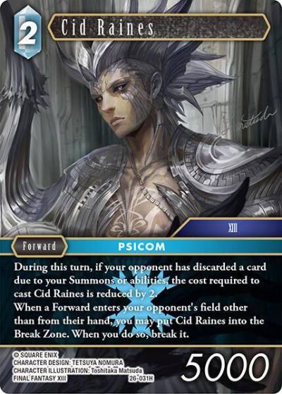 Cid Raines 26-031H Gunslinger in the abyss Final Fantasy card