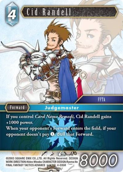 Cid Randell 4-035R Opus IV Final Fantasy card