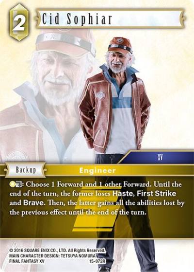 Cid Sophiar 15-072R Crystal Dominion Final Fantasy card