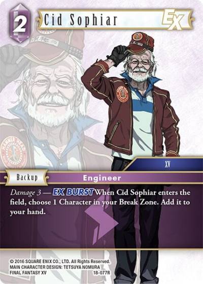 Cid Sophiar EX 18-077R Resurgence of Power Final Fantasy card