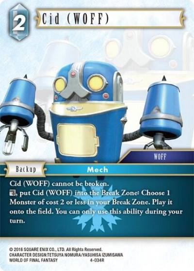 Cid WOFF 4-034R Opus IV Final Fantasy card