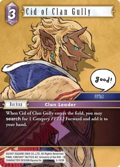Cid of Clan Gully 5-103R Opus V Final Fantasy card