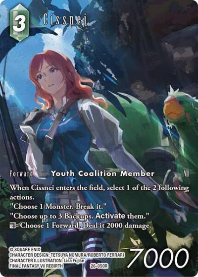 Cissnei Full Art 26-050R Gunslinger in the abyss Final Fantasy card