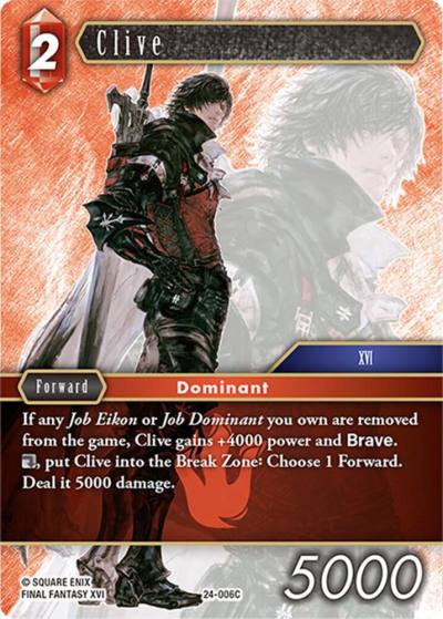 Clive 24-006C Hidden Legends Final Fantasy card