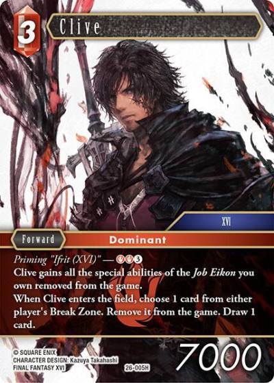 Clive 26-005H Gunslinger in the abyss Final Fantasy card
