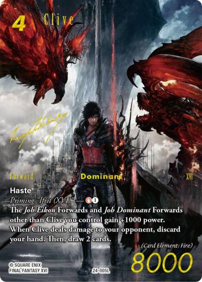 Clive Full Art Signature 24-005L Hidden Legends Final Fantasy card