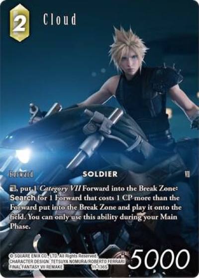 Cloud Full Art 11-136S Opus XI Final Fantasy card