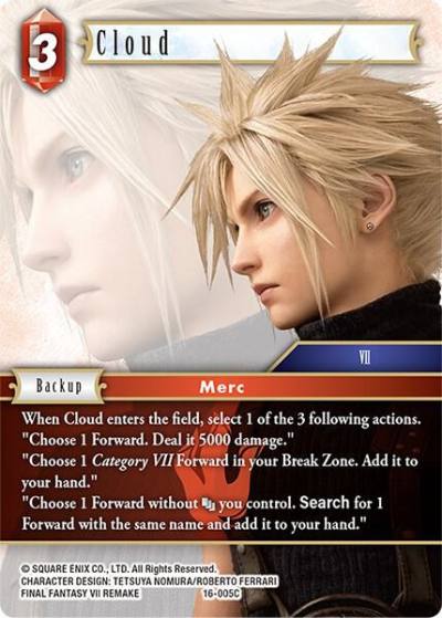 Cloud 16-005C Emissaries of Light Final Fantasy card