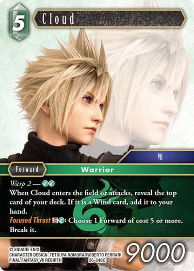 Cloud 26-048C Gunslinger in the abyss Final Fantasy card