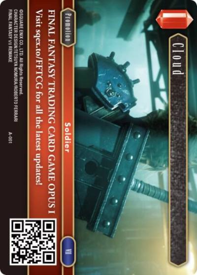 Cloud A-001 FF: Promo Cards Final Fantasy card