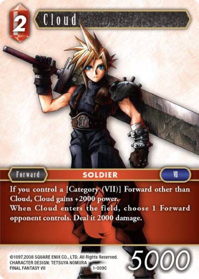 Cloud Common 1-009C Opus I Final Fantasy card