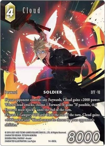 Cloud Full Art 14-065L Opus XIV: Crystal Abyss Final Fantasy card