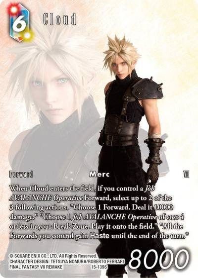 Cloud Full Art 15-139S Crystal Dominion Final Fantasy card