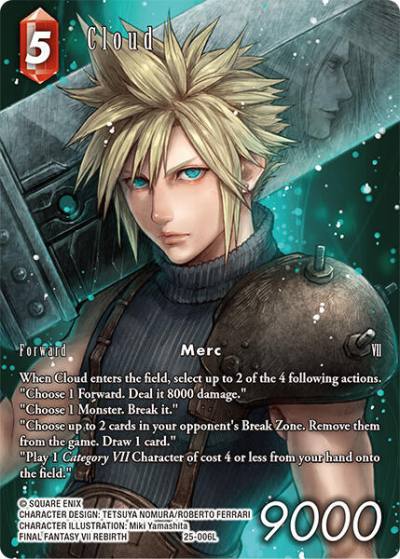 Cloud Full Art 25-006L Tears of the Planet Final Fantasy card