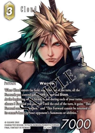 Cloud Full Art 27-124S Starter Set 2025 Final Fantasy card