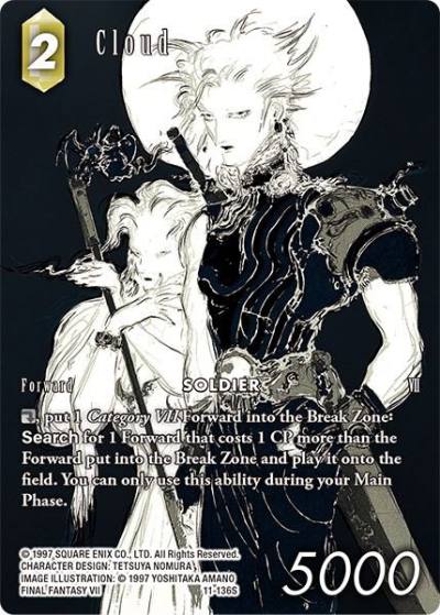 Cloud Full Art Reprint 11-136S Resurgence of Power Final Fantasy card