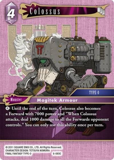 Colossus 6-093C Opus VI Final Fantasy card