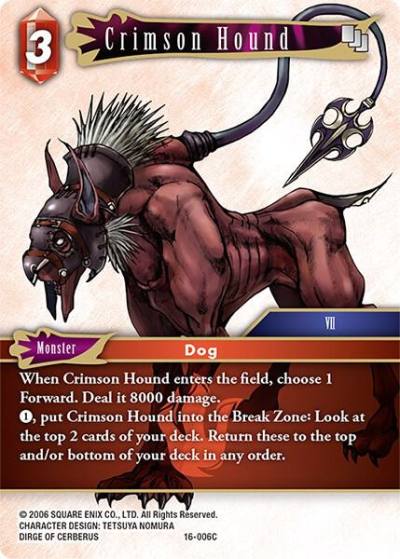 Crimson Hound 16-006C Emissaries of Light Final Fantasy card