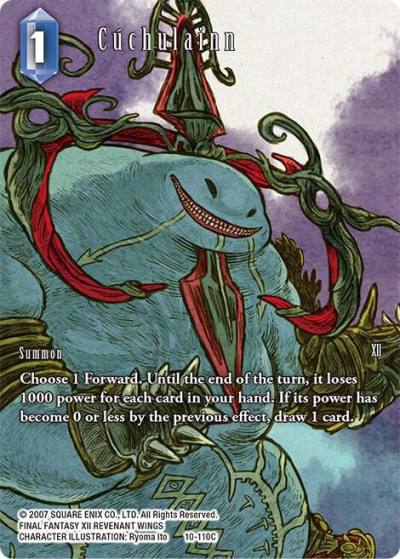 Cuchulainn Full Art 10-110C Opus X Final Fantasy card