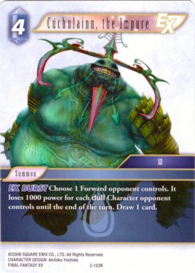 Cuchulainn the Impure EX 2-133R Deck Exclusive Cards Final Fantasy card