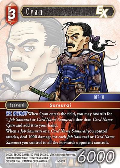 Cyan EX 11-003R Opus XI Final Fantasy card