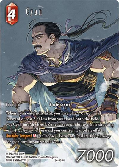 Cyan Full Art 24-003H Hidden Legends Final Fantasy card