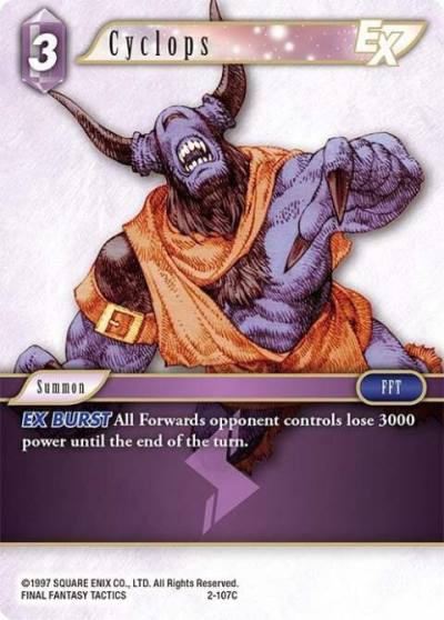 Cyclops EX 2-107C Opus II Final Fantasy card