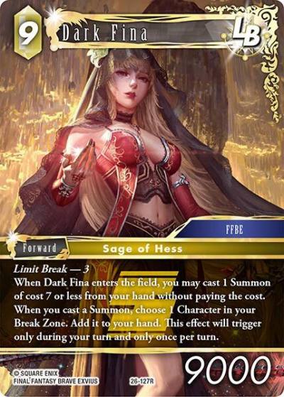 Dark Fina LB 26-127R Gunslinger in the abyss Final Fantasy card