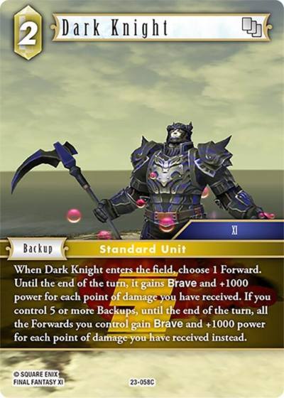Dark Knight 23-058C Hidden Trials Final Fantasy card