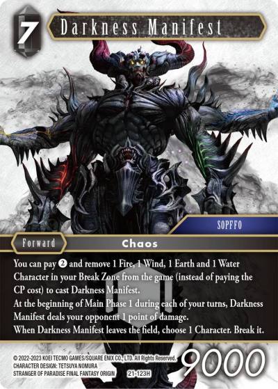 Darkness Manifest 21-123H Beyond Destiny Final Fantasy card