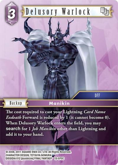 Delusory Warlock 13-070C Opus XIII: Crystal Radiance Final Fantasy card