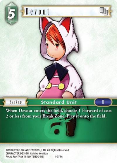 Devout Refia 1-077C Opus I Final Fantasy card
