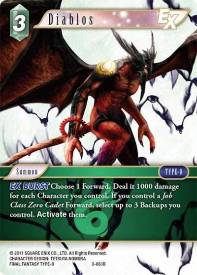 Diablos EX 3-061R Opus III Final Fantasy card