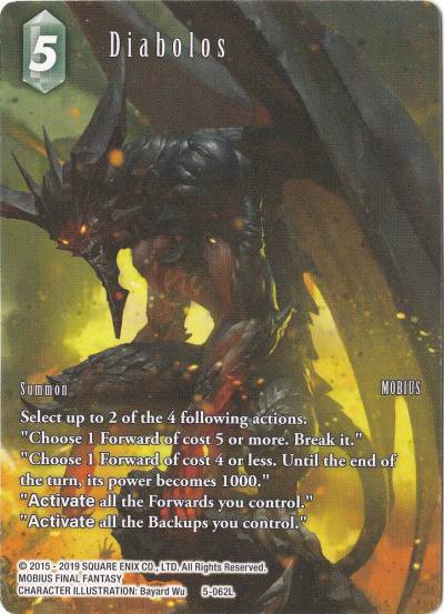 Diabolos Full Art 5-062L Deck Exclusive Cards Final Fantasy card