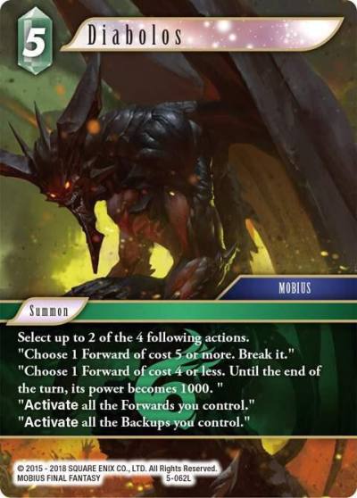 Diabolos 5-062L Opus V Final Fantasy card