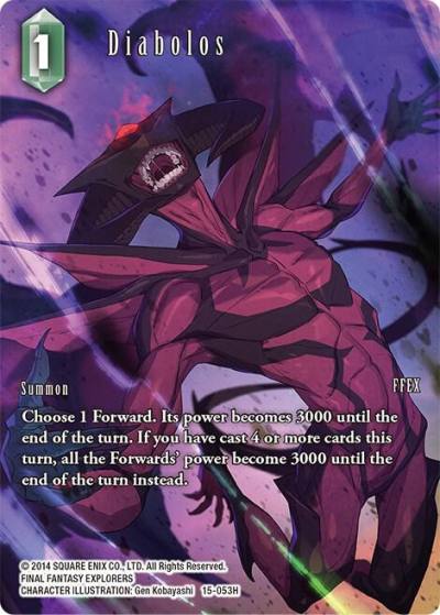 Diabolos Full Art 15-053H Crystal Dominion Final Fantasy card