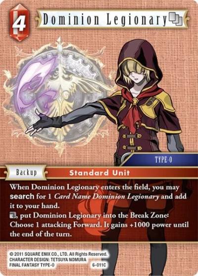 Dominion Legionary 6-011C Opus VI Final Fantasy card