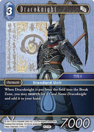 Dracoknight 15-114C Crystal Dominion Final Fantasy card